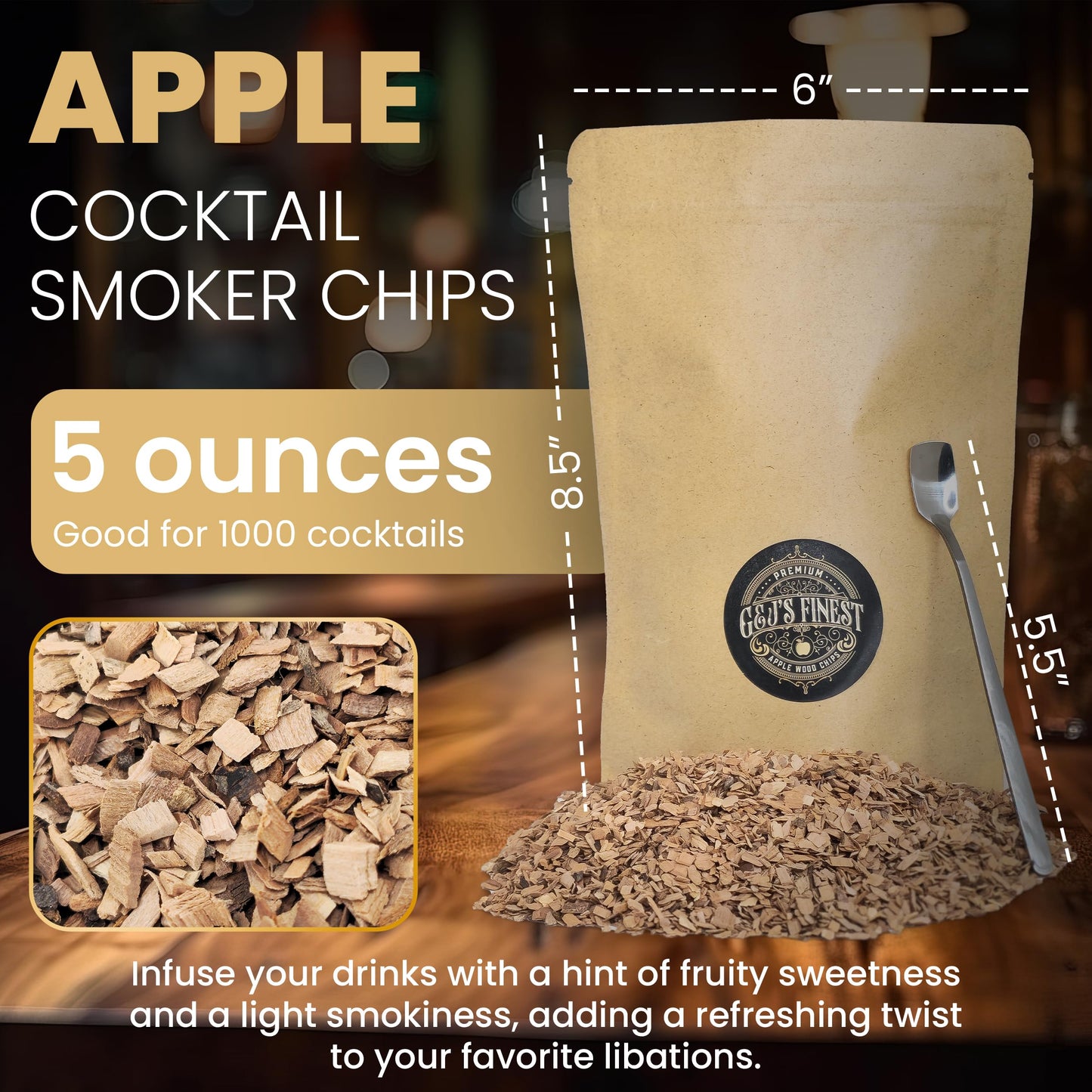Wood Chips for Cocktail Smoker (35g Each)