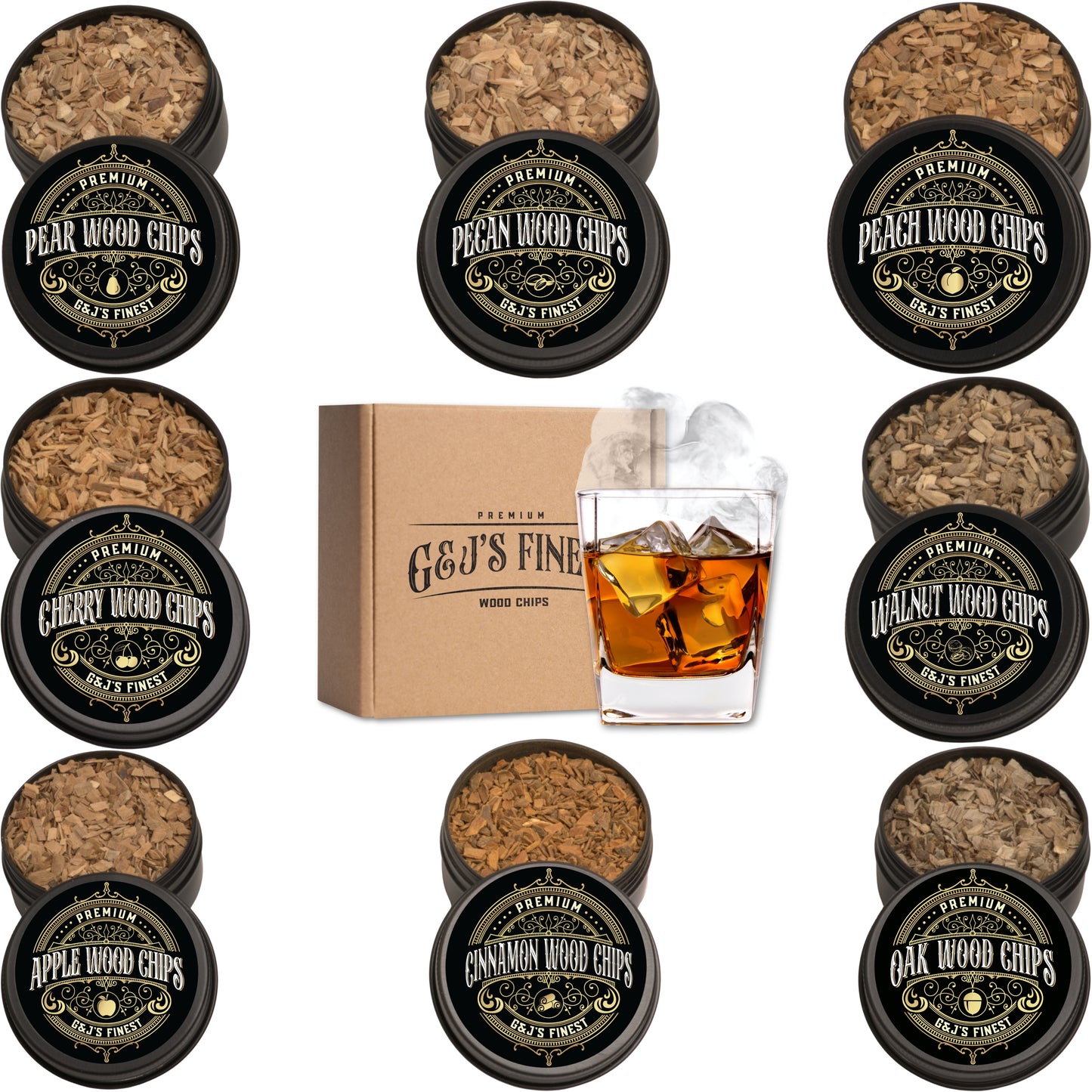 Wood Chips for Cocktail Smoker (35g Each)