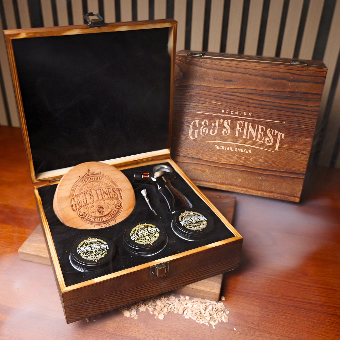 Cherrywood Smoker Kit w/Wood Box