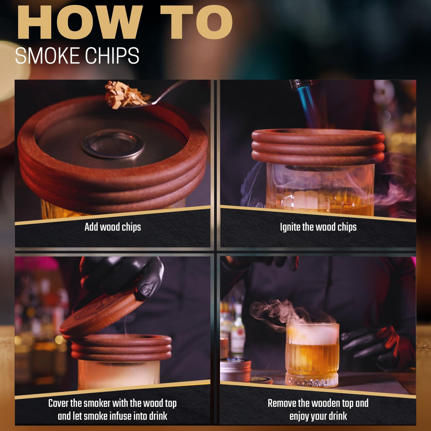 Natural Wood Chips for Smoked Cocktails, Meats, Cheese & More