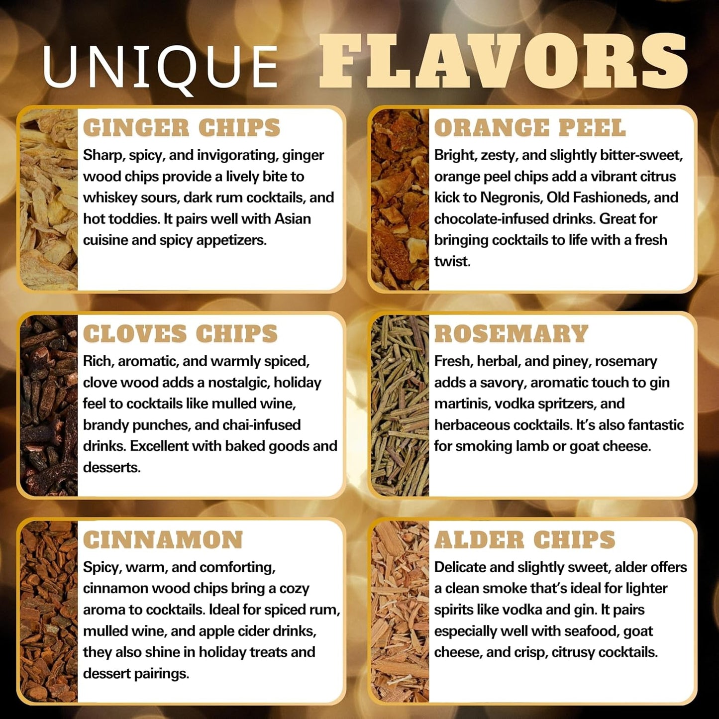 Wood Chips for Whiskey Smokers, Cocktail Smoking Guns, Smoke Boxes, or BBQ