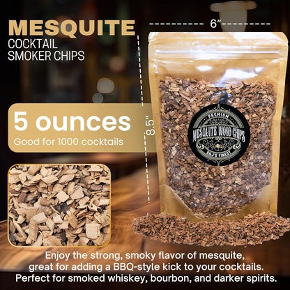 Wood Chips for Whiskey Smokers, Cocktail Smoking Guns, Smoke Boxes, or BBQ