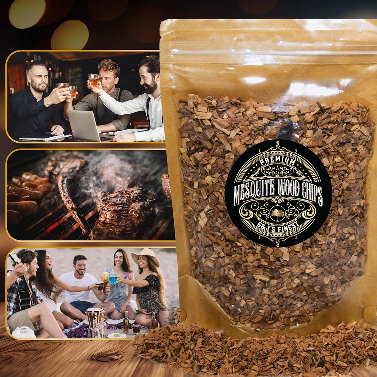 Wood Chips for Whiskey Smokers, Cocktail Smoking Guns, Smoke Boxes, or BBQ