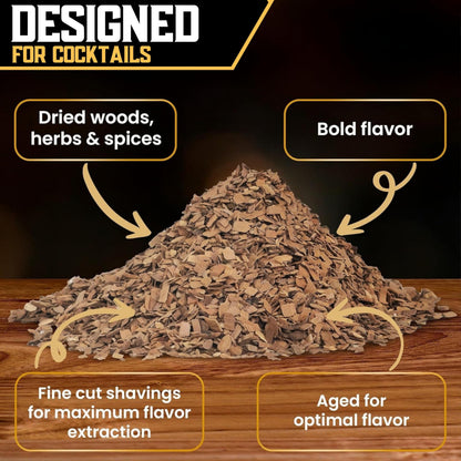 Natural Wood Chips for Smoked Cocktails, Meats, Cheese & More