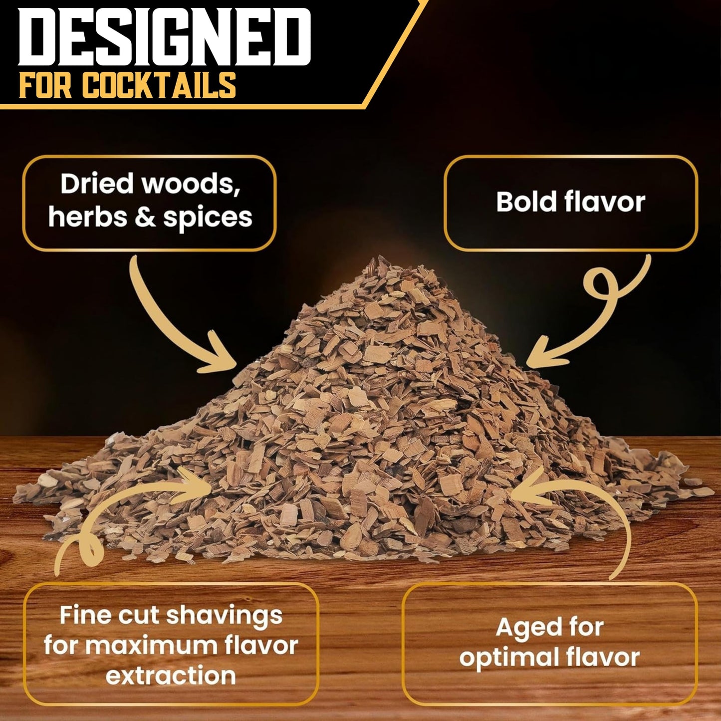 Natural Wood Chips for Smoked Cocktails, Meats, Cheese & More