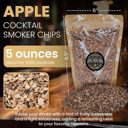 Wood Chips for Whiskey Smokers, Cocktail Smoking Guns, Smoke Boxes, or BBQ