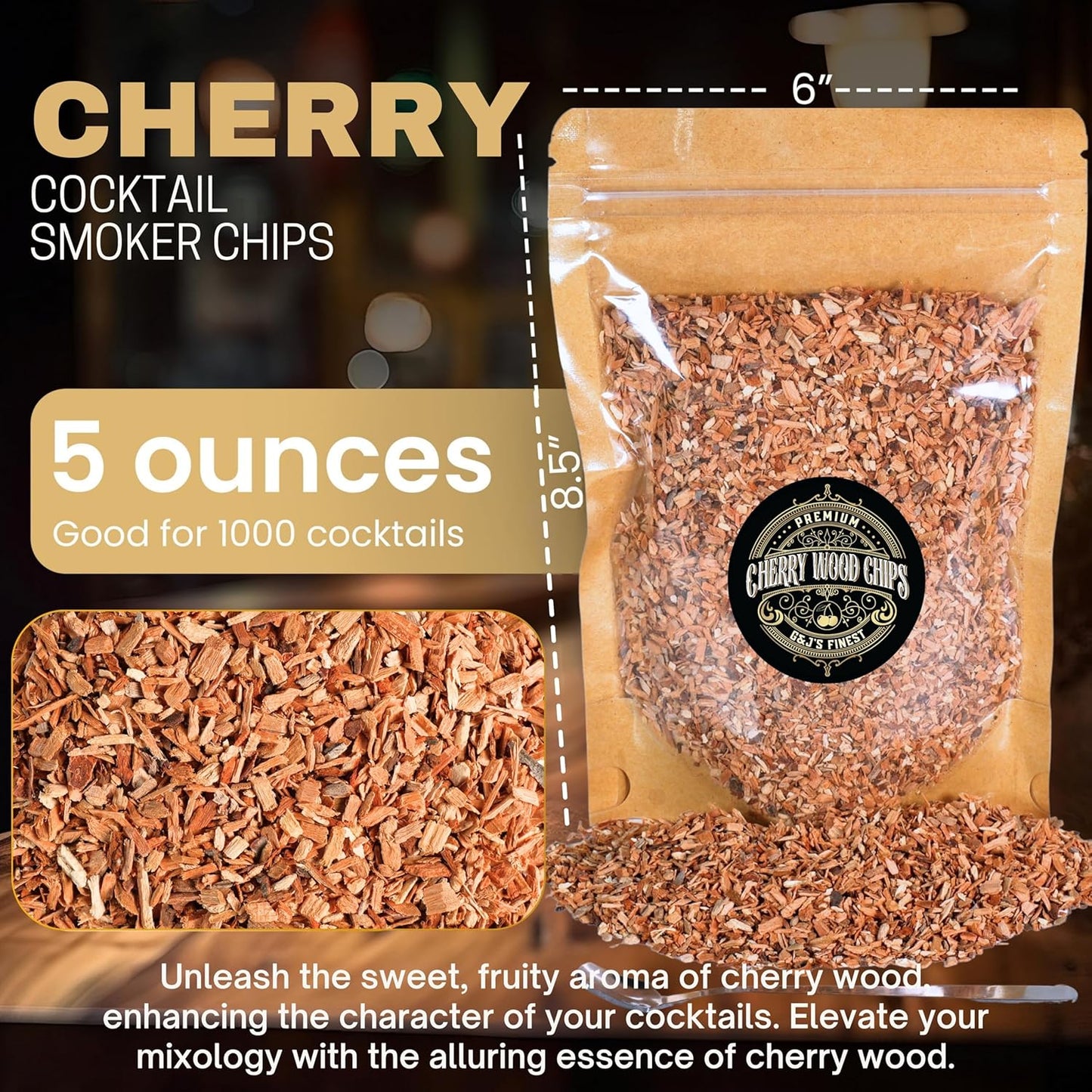 Wood Chips for Whiskey Smokers, Cocktail Smoking Guns, Smoke Boxes, or BBQ