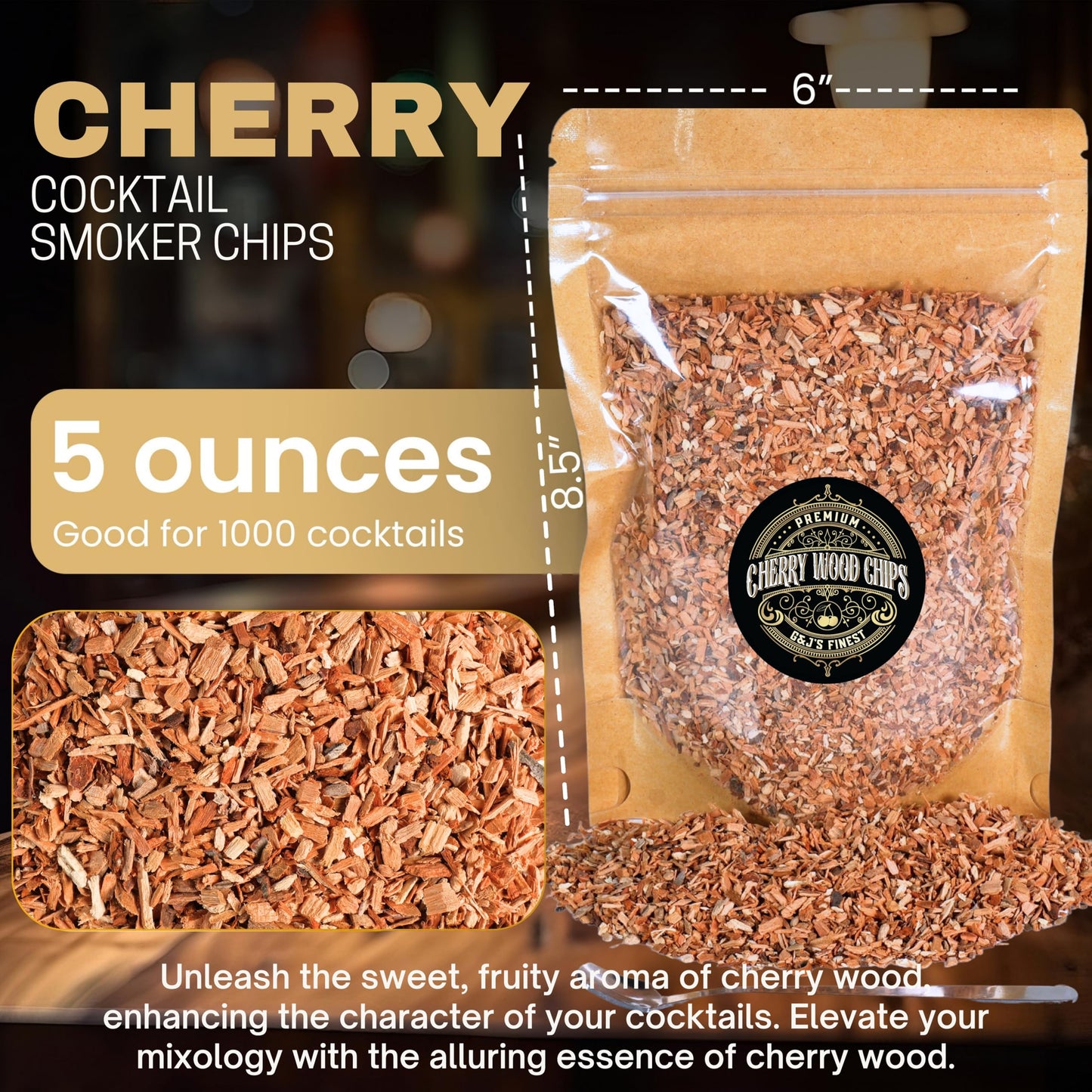 Natural Wood Chips for Smoked Cocktails, Meats, Cheese & More