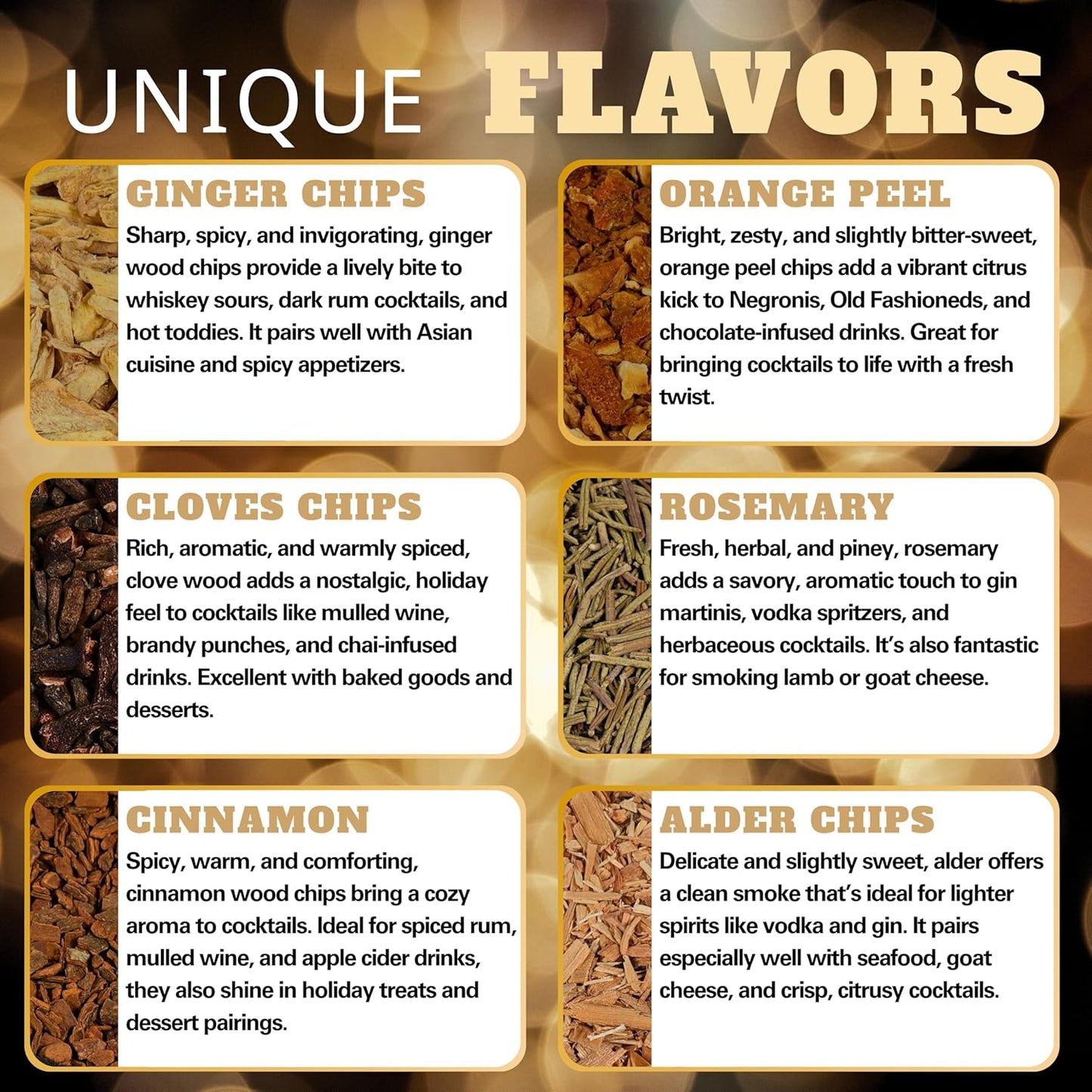 Wood Chips for Whiskey Smokers, Cocktail Smoking Guns, Smoke Boxes, or BBQ