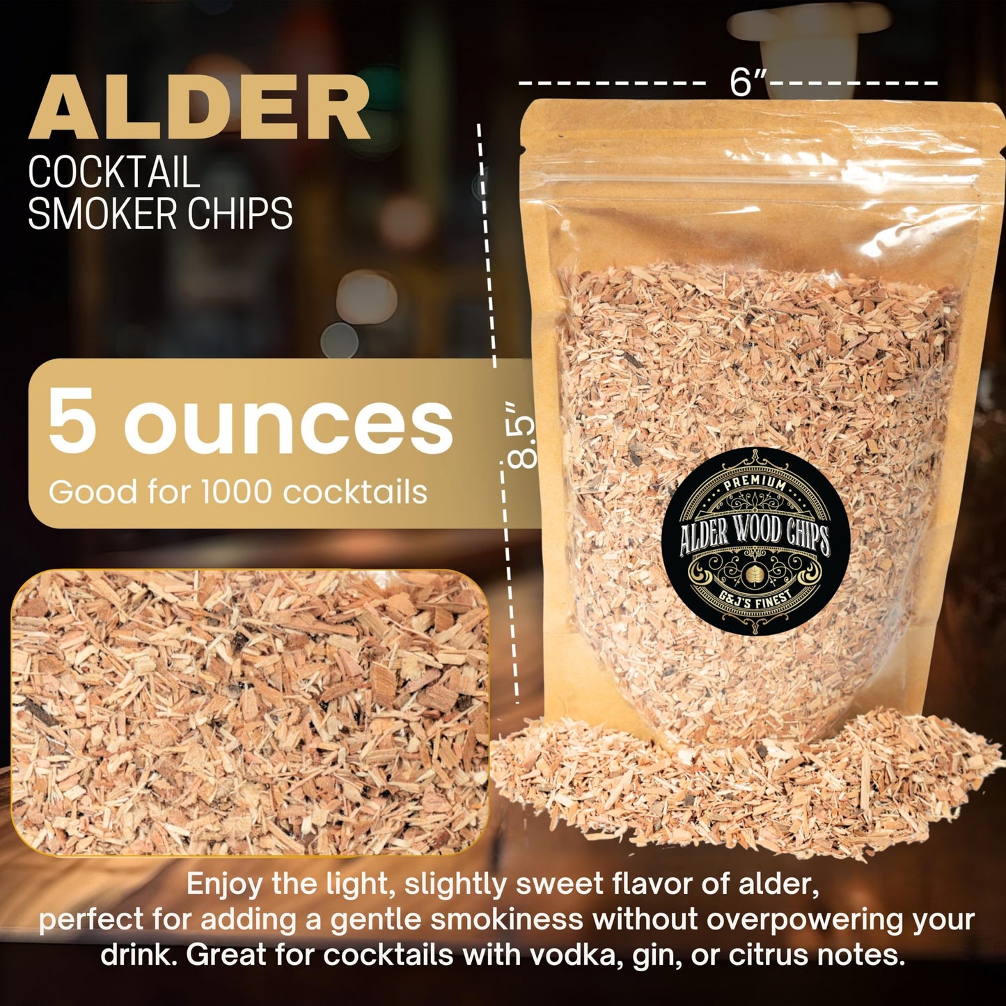 Natural Wood Chips for Smoked Cocktails, Meats, Cheese & More