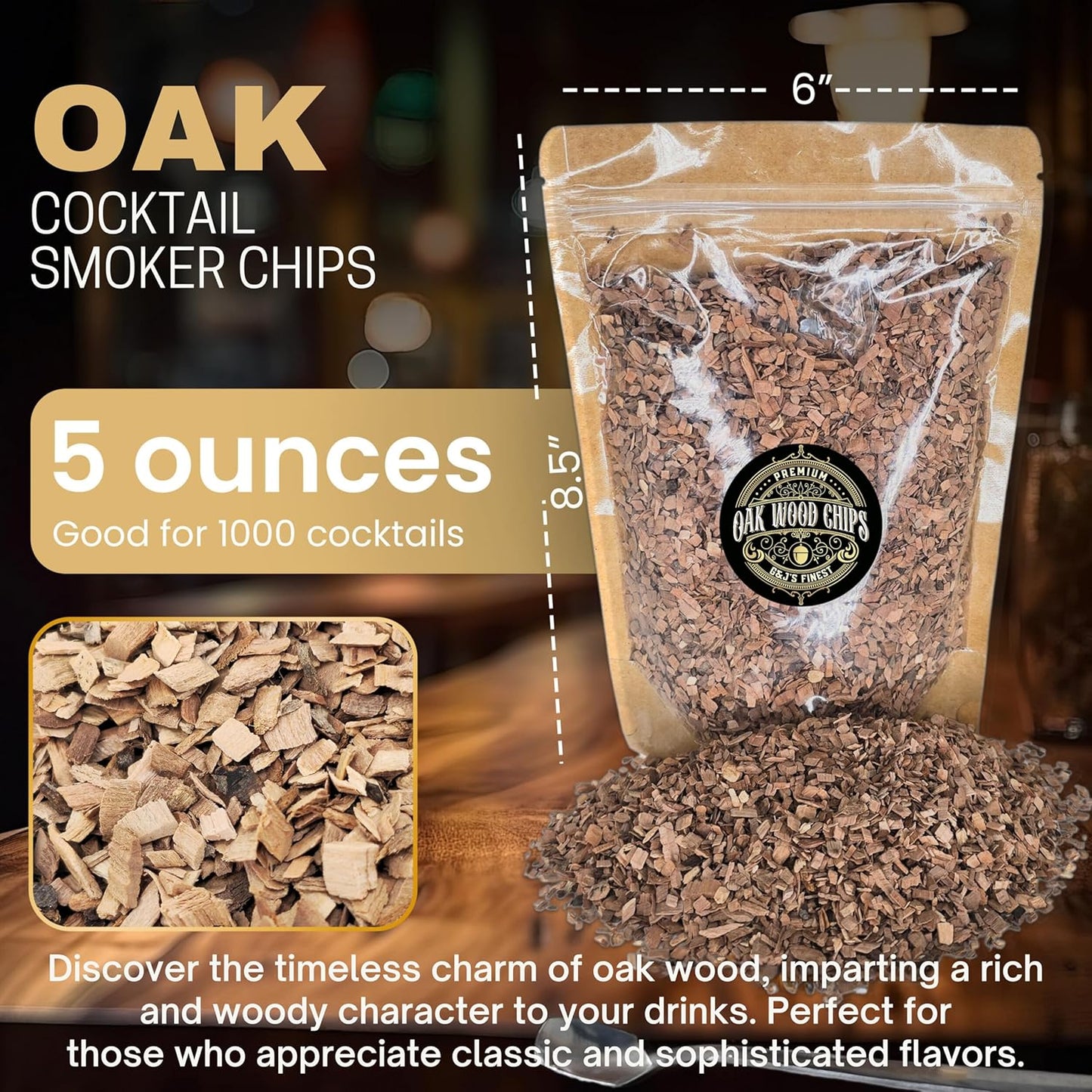 Wood Chips for Whiskey Smokers, Cocktail Smoking Guns, Smoke Boxes, or BBQ