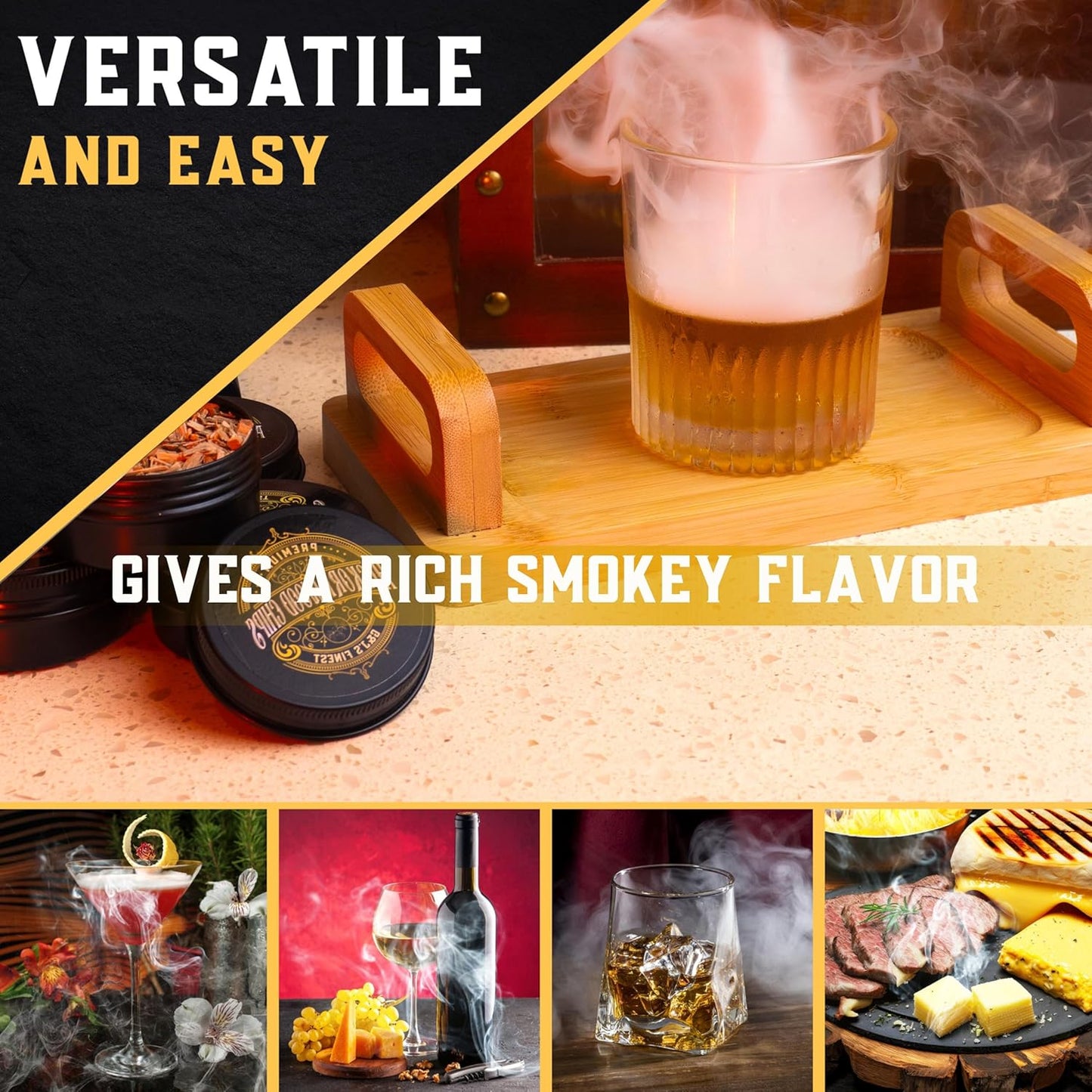 Wood Chips for Whiskey Smokers, Cocktail Smoking Guns, Smoke Boxes, or BBQ