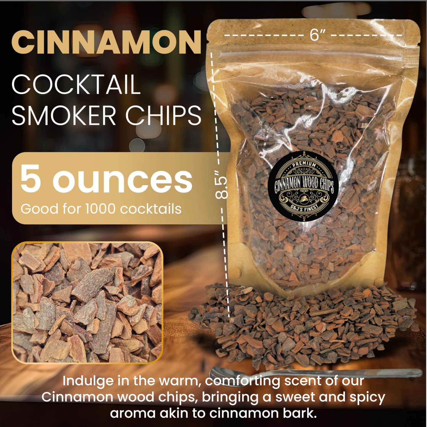 Natural Wood Chips for Smoked Cocktails, Meats, Cheese & More