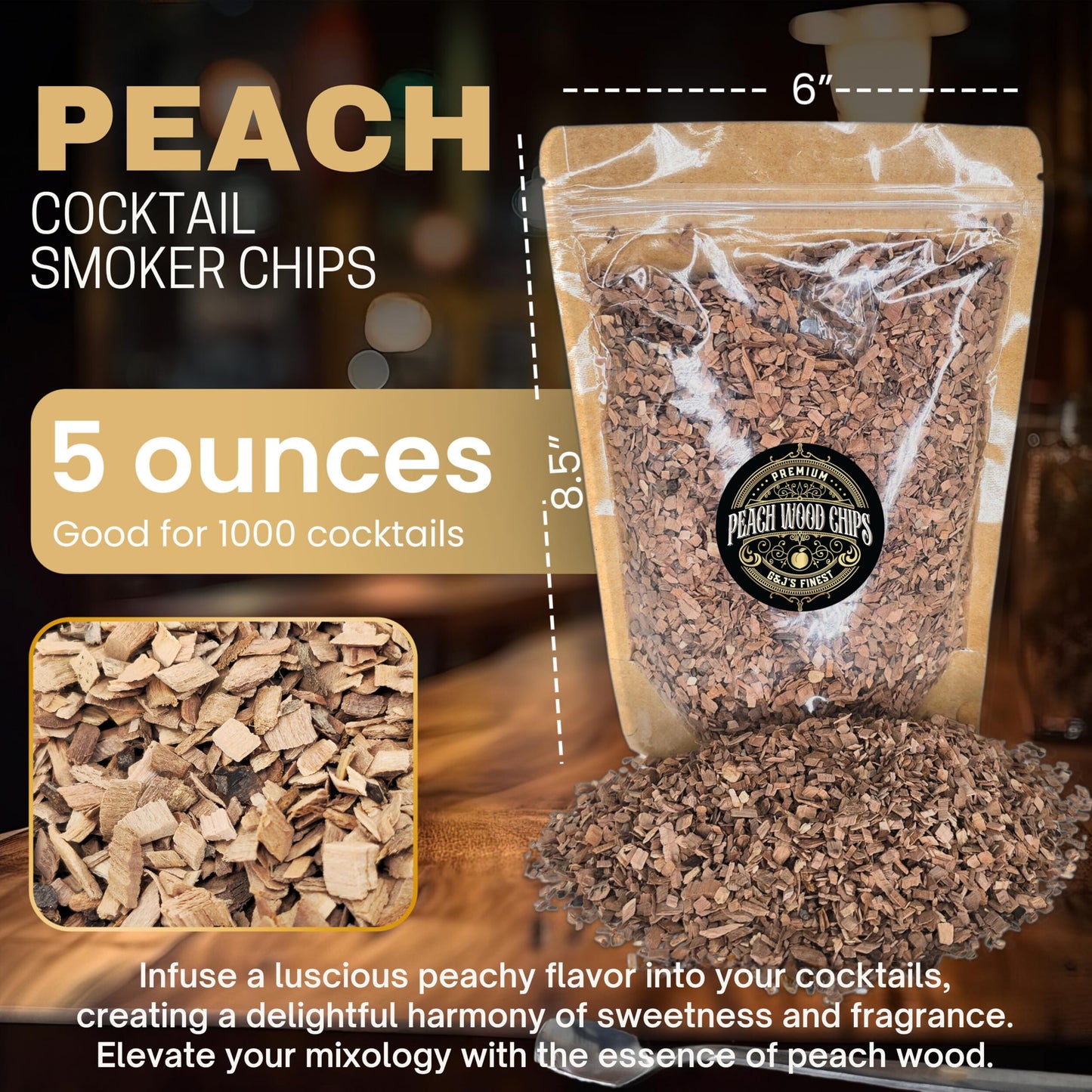 Natural Wood Chips for Smoked Cocktails, Meats, Cheese & More