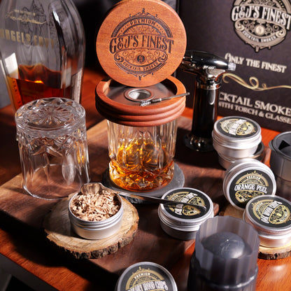 Whiskey Smoker Kit with Torch, 2 Glasses, 6 Wood Chips NO Butane