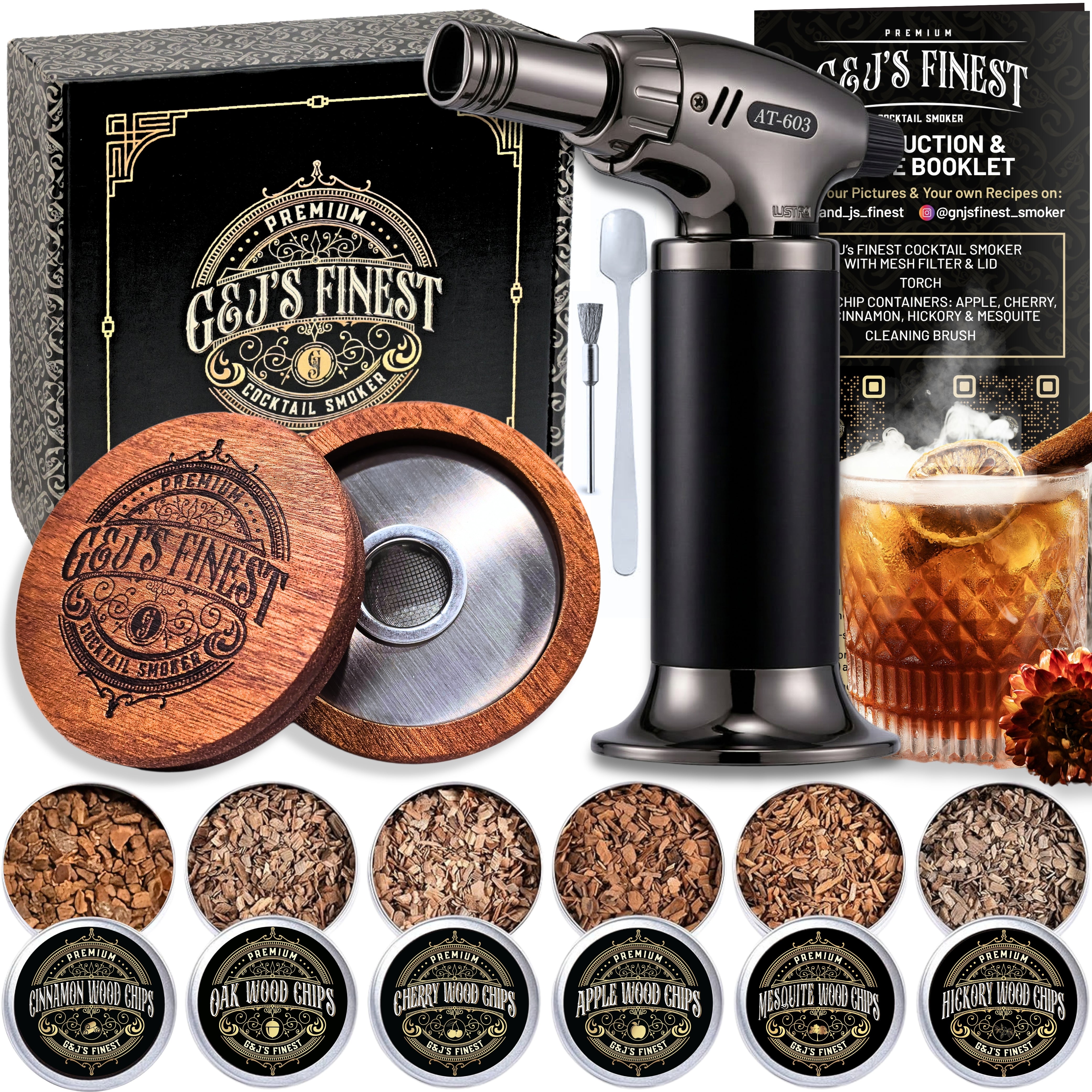Cocktail Smoker Kit w/ Black Box – G & J's Finest