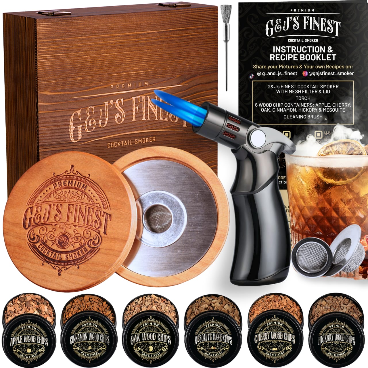 Cherry Wood Whiskey Smoker Kit (No Butane)