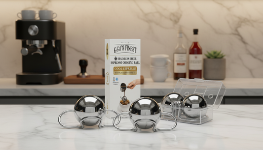 2Pk XL Espresso Cooling Balls & Freezer Container