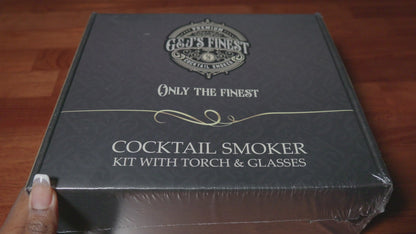 Whiskey Smoker Kit with Torch, 2 Glasses, 6 Wood Chips NO Butane