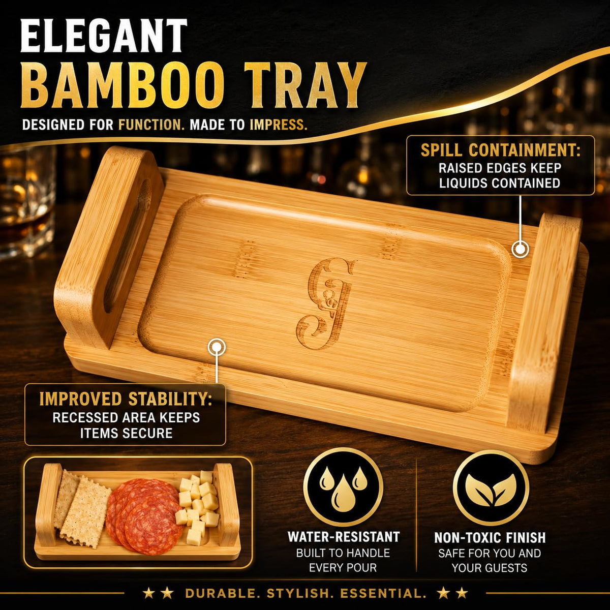 Whiskey Smoker Box with Smoke Gun, Torch, 6 Wood Chips (With Butane) - G & J's Finest