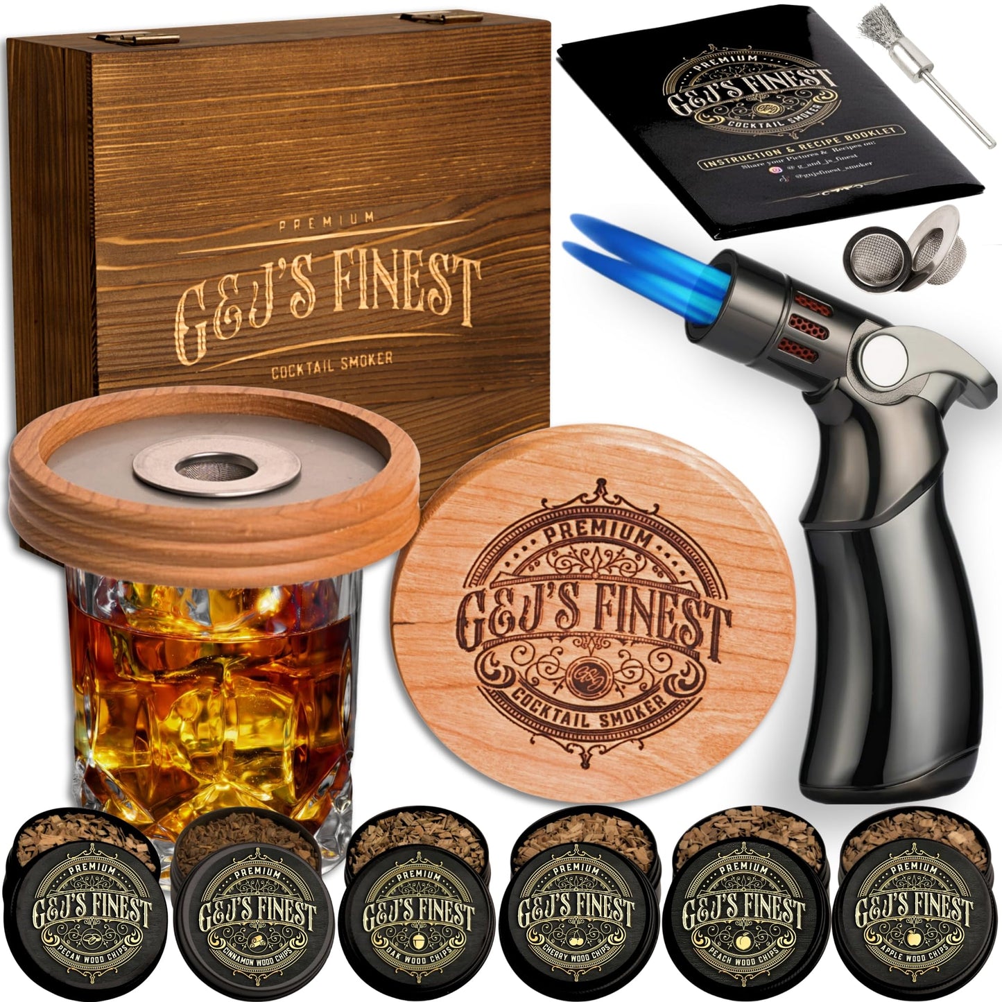 Cherry Wood Whiskey Smoker Kit (No Butane)