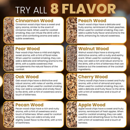 Wood Chips for Cocktail Smoker (35g Each)